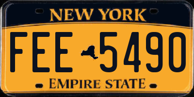 NY license plate FEE5490