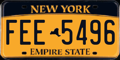 NY license plate FEE5496