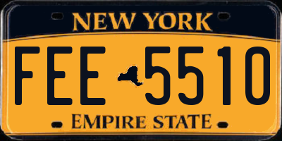 NY license plate FEE5510
