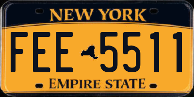 NY license plate FEE5511