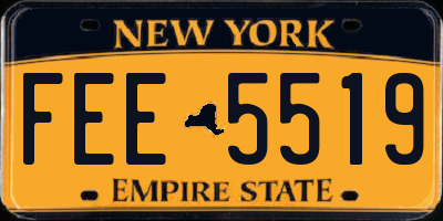 NY license plate FEE5519