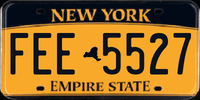 NY license plate FEE5527