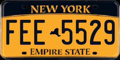 NY license plate FEE5529