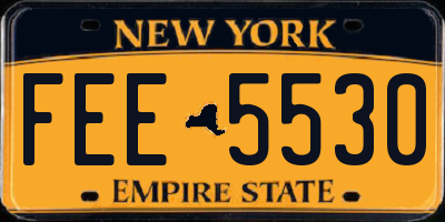 NY license plate FEE5530
