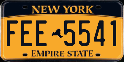 NY license plate FEE5541