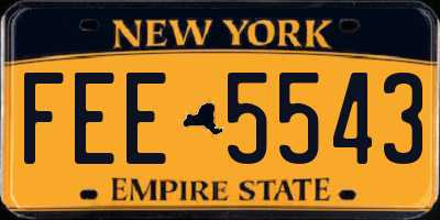 NY license plate FEE5543