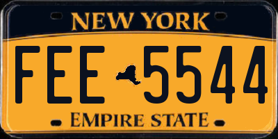 NY license plate FEE5544