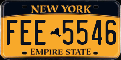 NY license plate FEE5546
