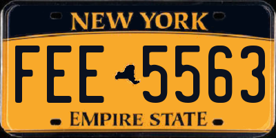 NY license plate FEE5563