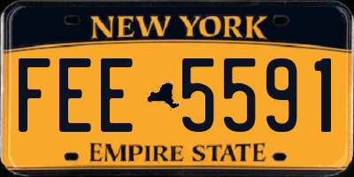 NY license plate FEE5591