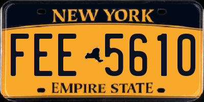 NY license plate FEE5610