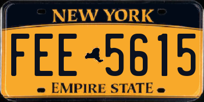 NY license plate FEE5615