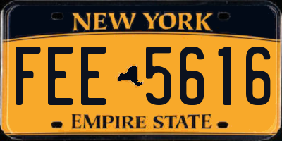 NY license plate FEE5616