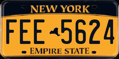 NY license plate FEE5624