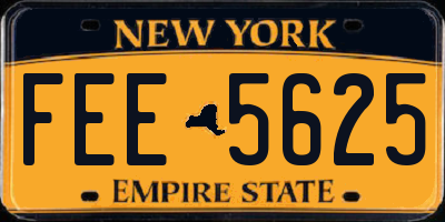 NY license plate FEE5625