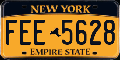 NY license plate FEE5628