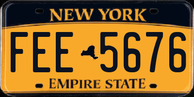 NY license plate FEE5676