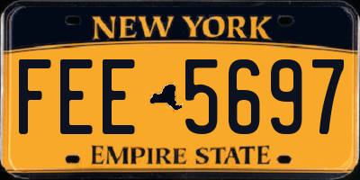 NY license plate FEE5697