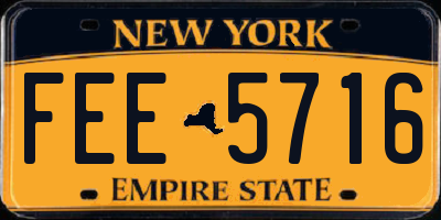 NY license plate FEE5716