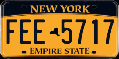 NY license plate FEE5717