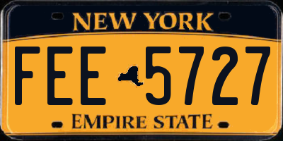 NY license plate FEE5727