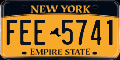 NY license plate FEE5741