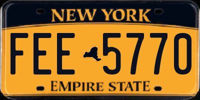 NY license plate FEE5770