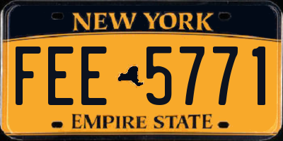 NY license plate FEE5771