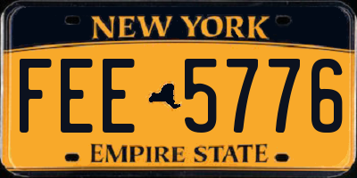 NY license plate FEE5776