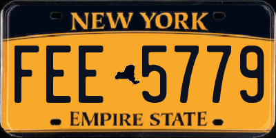 NY license plate FEE5779
