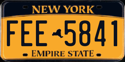NY license plate FEE5841
