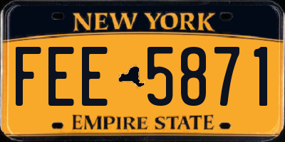 NY license plate FEE5871