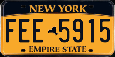 NY license plate FEE5915