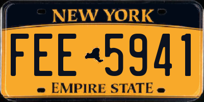 NY license plate FEE5941