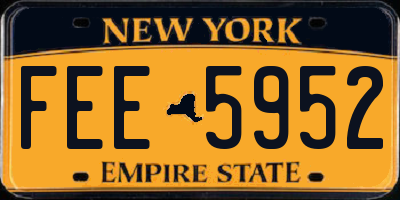 NY license plate FEE5952