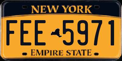 NY license plate FEE5971