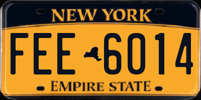 NY license plate FEE6014