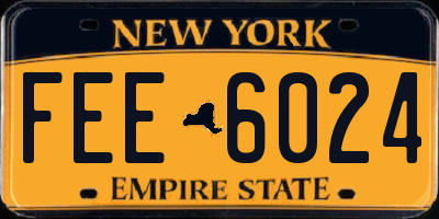 NY license plate FEE6024