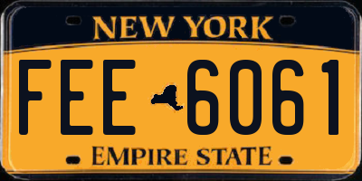 NY license plate FEE6061