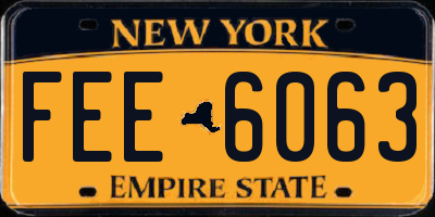 NY license plate FEE6063