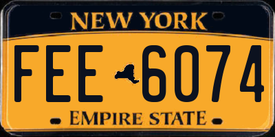 NY license plate FEE6074