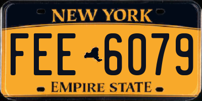 NY license plate FEE6079