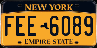 NY license plate FEE6089