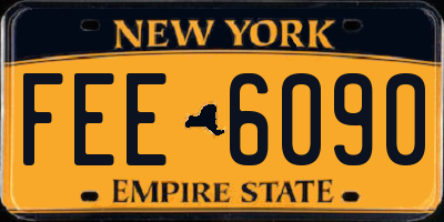NY license plate FEE6090