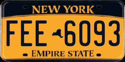 NY license plate FEE6093
