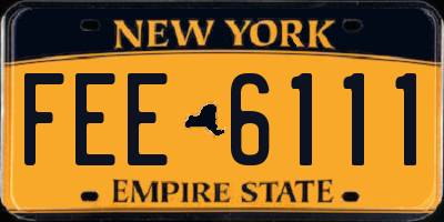 NY license plate FEE6111