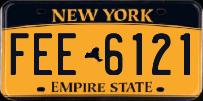 NY license plate FEE6121