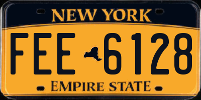 NY license plate FEE6128