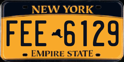 NY license plate FEE6129