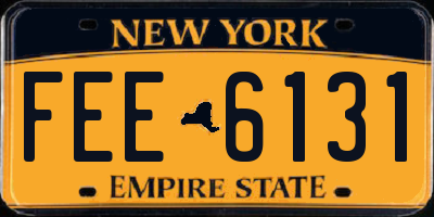 NY license plate FEE6131